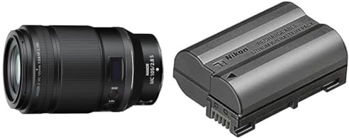 Objectif NIKKOR Z Macro 105mm f/2.8 VR S pour Hybride NIKON Z & Batterie Rechargeable Haute capacité Lithium-ION EN-EL15c