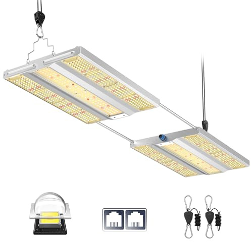 XS3000 Pro LED Grow Light with New-gen Lens Dimmable Growing Light Fixtures | Dimming Daisy Chain Full Spectrum Grow Lights for Indoor Plants Seeding Veg Bloom Growing Lamps for 120 x 60cm, 300 Watt