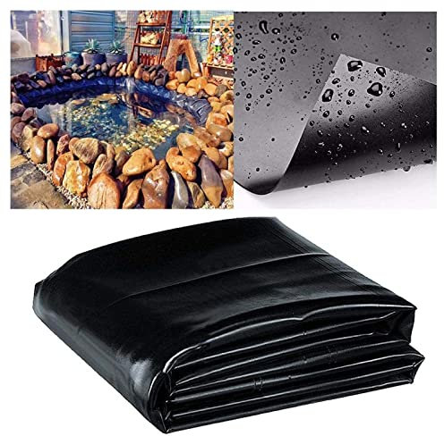 NIUSABOU Teich, Gartenfischteich, Wetterbeständige, undurchlässige Teichhäute aus PVC, for Fischteiche, Teiche, Bäche, Brunnen, verstärkte Landschaftsgestaltung,(1x5m)