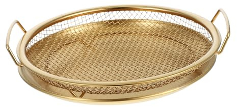 Hoement Kitchen Oil Filter Tray with Mesh Strainer - Stainless Steel Draining Pan for Fried Food and Vegetables - Easy Clean Oil Draining Basket 8.7 Inch