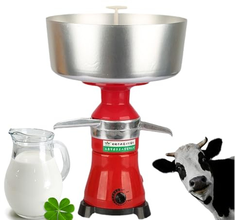 RSPPPJQ Separador de Crema de Leche eléctrico de Acero Inoxidable, Separa fácilmente la Crema y la Leche descremada de la Leche cruda o Entera de Cabra y Vaca con una Capacidad de 80 l/h