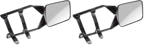 Maypole Single Convex Glass Caravan Extension Towing Mirror Universal Fit, Black (Pack of 2)