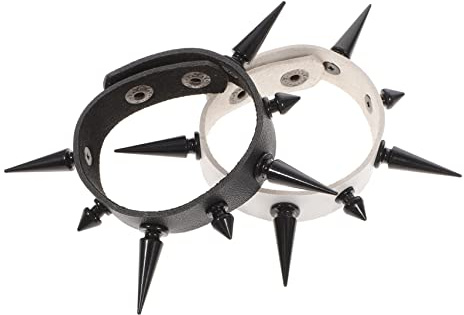Holibanna 2piezas Pulsera De Tachuelas Para Mujer Punk De Gótico Ocasiones Informales