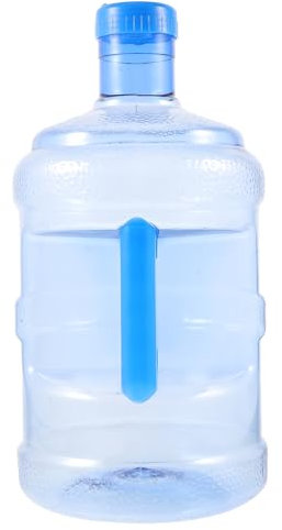 Toyvian Botella de Agua de 5 litros, Botella de Agua Mineral, Cubeta Portátil con Asa, Reutilizable para Hogar y Actividades al Aire Libre, Azul
