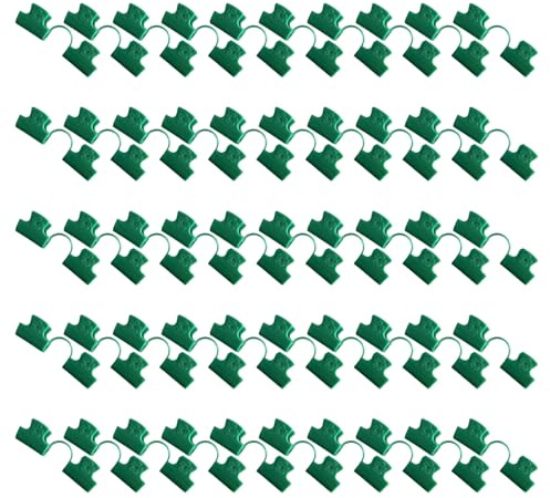 50 clips de tubo para invernadero, abrazadera de jardín, tarjeta de laminación de jardín, accesorios de aro, montaje de repuesto, cubierta de película de clip de invernadero