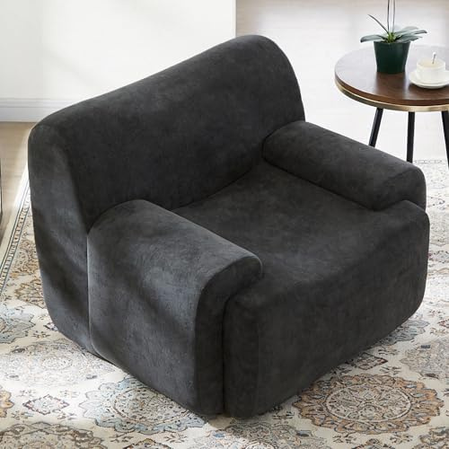 FASADI Oversized Accent Chair - 42 Boneless Chenille Single Sofa Chair for Living Room, Cloud Armchair Foam & Spring Couch for Living Room, Bedroom, Office. Reading, No Assembly