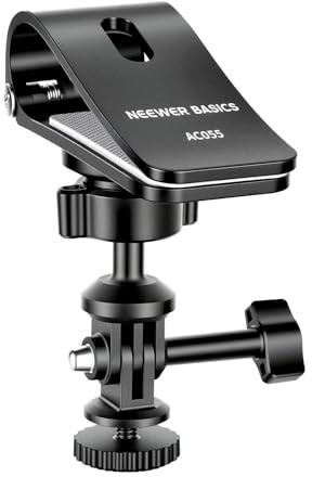 NEEWER BASICS Car Sun Visor Mount, 360° Ball Head Action Camera Holder Bracket Accessories Kit Compatible with GoPro DJI Insta 360 for POV Vlogging Video Recording, AC055