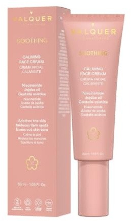 VALQUER Crema Facial Calmante Soothing | 50 ml | Repara y Equilibra la Piel Sensible o Reactiva | Con Niacinamida, Centella Asiática y Aceite de Jojoba | Vegano