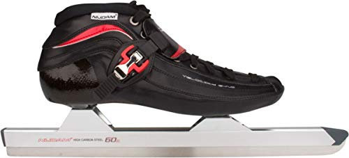 Schreuders Sport, Unisex-Erwachsene Nijdam Pro-line, wärmeformbarer Carbon-Speed-Skate, Leder, Schwarz/Rot, 38