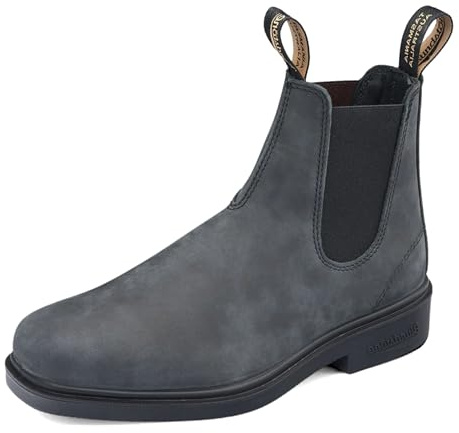 BLUNDSTONE Chisel Toe 1308, Unisex Adults’ Chelsea Boots Chelsea Boots, Grey (Rustic Black Rustic Black), 10 UK (44 EU)