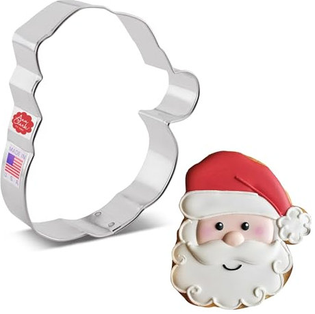Formina per Biscotti Stampo a forma di faccia di Babbo Natale 10,8 cm, Prodotto negli Stati Uniti by Ann Clark