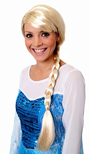I LOVE FANCY DRESS LTD EISKÖNIGIN Blonde PERÜCKE MIT EINEM GEFLOCHTENEM MITTEL Langen ZOPF