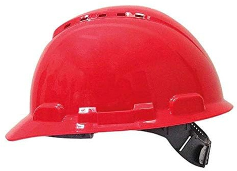 3M H700CR Schutzhelm mit Pinlock und Kunststoffschweißband, H700-Serie, belüftet, Rot