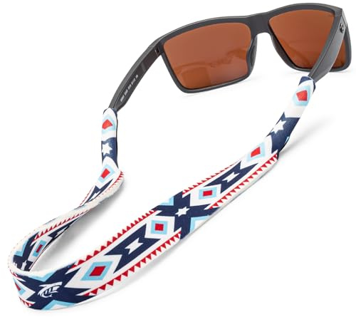 Pilotfish Schwimmendes Sonnenbrillenband, hochwertiger, leichter Neopren-Brillenhalter für Männer und Frauen, weich und flexibel, Aztekenmuster