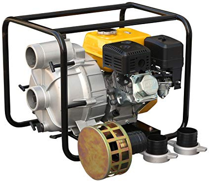Rotek Schmutzwasser Motorpumpe mit 4-Takt Benzinmotor, 3 Zoll Anschlüsse, bis zu 50m³/h Förderleistung