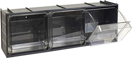 Cassettiera modulare 3 cassetti CRYSTAL BOX CB50/3S - Mobil Plastic Grigio Scuro