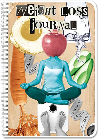BookFactory Weight Loss Journal/Diet/Dieting/Food and Exercise Tracking Log Book/Logbook - Wire-O, 102 Pages, 6'' x 9'' (Made in USA)