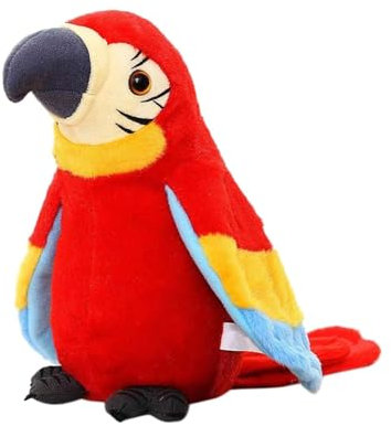 Sunshine smile Elektrisk talande papegoja leksak, rolig talande papegoja, responsiant plyschfågel, talking parrot plyschleksak, papegoja fågel mjuk leksak med uppspelningsfunktion