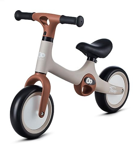 Kinderkraft TOVE Laufrad ab 1,5 Jahre, Licht Lauflernrad, Kinder fahrader, Höhenverstellbar Sattel, Einfache Montage, Begrenzter Lenkeinschlag, rutschfesten Gummigriffe, Beige
