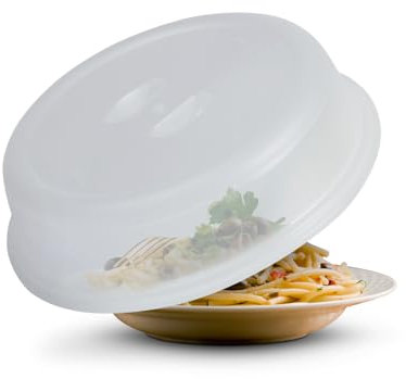 Pro Home Copertura per forno a microonde, Ø 26 x 7 cm, set da 2 pezzi, per forno a microonde, paraspruzzi, coperchio trasparente, 06951