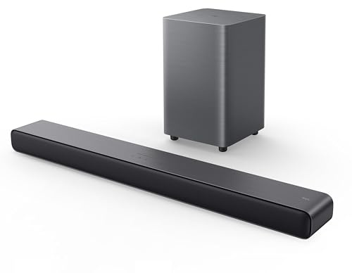 TCL S55H 2.1 Sound Bar with Wireless Subwoofer for Smart TV | Dolby Atmos DTS:X Auto Room Calibration| 220W Power Wireless Bluetooth Home Theater Audio | App Control & Remote Control | Latest Model