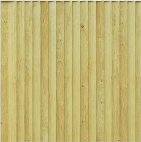 Feather Edge Fence Panels | Timber Fence Screening | Balcony Privacy Tanalised Pressure Treated Security Closeboards | Vertical Garden Boundary Boards (6FT Length x 6FT Height, 5)