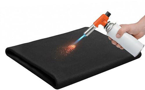 Carbon Felt Welding Blanket, Protective Blanket 1m x 1m Flame Retardant Welding Blankets Up to 1800°F Flame Retardant for Grill Stove Pit Soldering Welders (20x40 inch)
