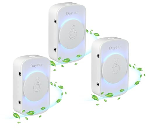 Purificador de Aire, Dayear Plug in Purificador de Aire de Iones Negativos,3 modos de luz Led, Mini Air Purifier para Dormitorio/Casa/Sala de Estar/Sala de Mascotas/3Pack
