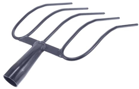 UKCOCO Letame Resistente in Solidale Denti Per Uso Agricolo e Giardinaggio Strumento Manuale Multifunzionale Per Terreni e Aree Prative