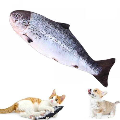 CHENRI Vibrating Fish for Dogs, Fisch Hundespielzeug, Katzenspielzeug Fisch Selbstbeschäftigung Elektrisch mit Katzenminze, Interaktives Simulation Waschbares Katzen Spielzeug für Hund Katze ﻿ (C)