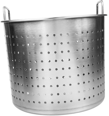 OUNONA Olla Para Cangrejos De Acero Inoxidable Grande Filtro Perforado, Material Metálico Resistente, Adecuado Para Cocinar Estofado y Mariscos, Utensilio De Cocina Profesional Para Cocina Doméstica
