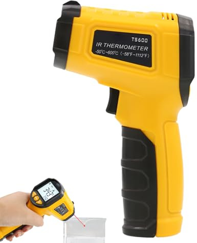 Krmoau Thermomètre infrarouge portable | Mesure en temps réel avec infrarouge | Appareil de mesure avec temps de réponse rapide et mesures en temps réel pour la des appareils, la