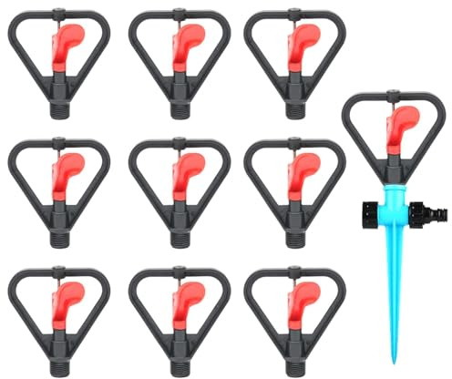 Tête D'arrosage d'eau - 10 Sprinkler De Rotation Automatique À 360 Degrés, Couverture De Papillon | Tête D'arrosage De Pelouse pour Le Jardinage À La Maison, Accessoire De Jardin Durable, Pulvéris