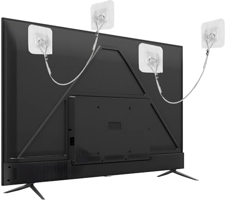 Harewtwy 6 Pezzi da 42 Pollici Cinghie di Sicurezza TV Anti-Punta- di Mobili per Il Bambino