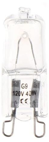 Générique QL Supply Co Lampe de Four G9 40W, 2 pièces, Ampoule halogène 120V/230V, résistante aux Hautes températures, for réfrigérateurs, Ventilateurs de Fours(2pcs 120v 40w)