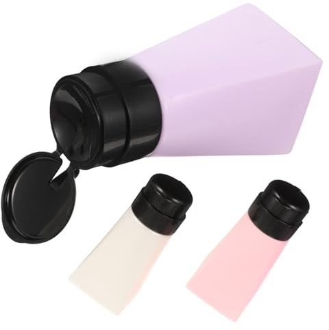ERINGOGO 3 pièces Bouteilles Rechargeables pour cosmétiques distributeurs Pompe sans Fuite pour dissolvant Vernis à Ongles Liquide de manucure Couleurs Assorties