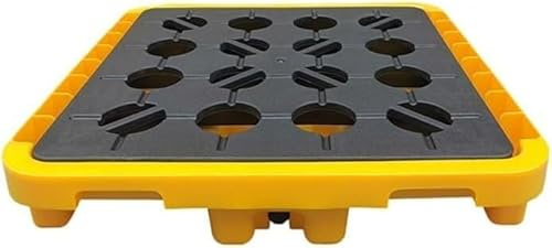 Vasche di contenimento in plastica impilabili per fuoriuscite di Petrolio con divisori per la Raccolta dell'olio fuoriuscito | Piattaforma di drenaggio modulare | Soluzioni di Sicurezza indu