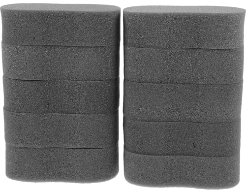Générique Lot de 10 Brosses à Cheveux en Éponge Noire pour Coupe et Épilation du Cou, Accessoire Professionnel pour Coiffeurs et Barbiers, Plumeau Doux Salon et Usage Domestique