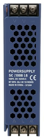 PintoHardware 1X Transformador Led 150W Ultra Fino, Voltaje Constante, Controlador DC12V, AC 220V, 12,5A, Fuente de Alimentación, Driver de Bajo Tensión ROHS, para Lámpadas y Tiras Led