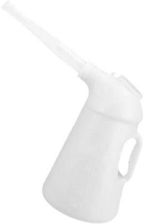 Healeved Car Oil Dispenser 2L with Manual Spout for Engine and Vehicle Refilling Sturdy Plastic Bottle Suitable for Long Trips and Household Applications