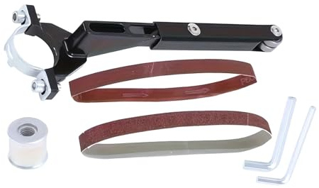 Accesorios de lijadora de banda para amoladora angular, adaptador de lijadora de archivo de detalles para lijado de metal/madera