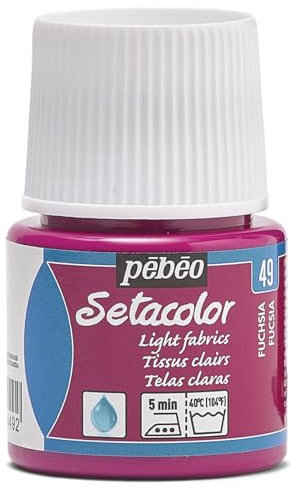 Pebeo Setacolor Light Fabric Paint 45-Milliliter Bottle, Fuchsia,Fuschia