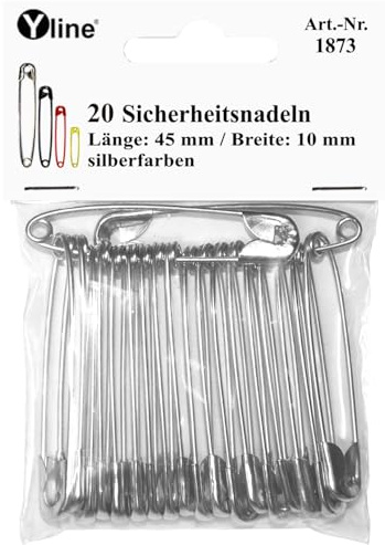 Säkerhetsnålar silverfärger, storlekar: från 15 mm till 76 mm, säkerhetsnål, nålar, 1867-77