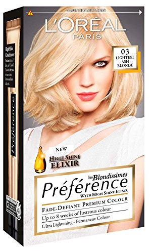 3 x L'Oreal Paris Preference Permanent Colour 03 Lightest Ash Blonde