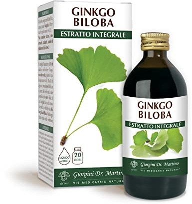 Dr Giorgini Integratore Alimentare, Ginkgo Biloba Estratto Integrale Liquido Analcoolico - 200 ml