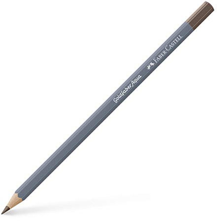 FABER-CASTELL 114676 - Goldfarber Aquarellstift, Farbe Kasslerbraun , Aquarellfarbstift mit weichem Farbabstrich