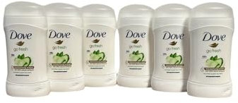 Dove Go Fresh - Desodorante en barra (6 unidades, 30 ml, antitranspirante)
