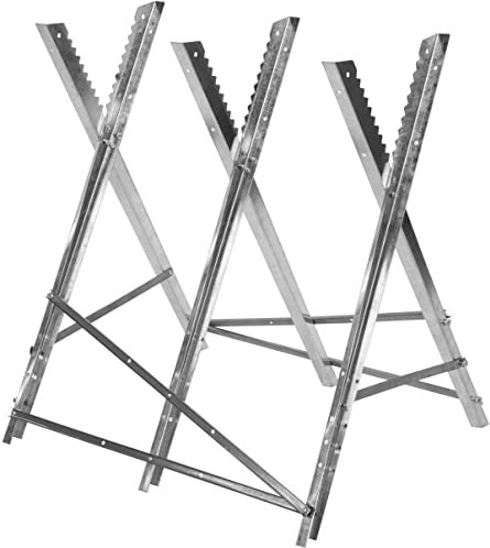 Güde Sägebock GSB 600-680 (für Brennholz oder Kaminholz max. ø 300 mm, geeignet für Kettensägen jeglicher Art, höhenverstellbar (600-680 mm), mobil einsetzbar, platzsparend zu verstauen)