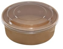 BETIK - Ensaladera Cartón Kraft con Tapa (50 Uds) - 500 ml