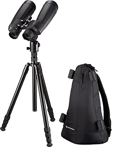 Bresser Fernglas NightExplorer 15x70 Astronomie-Fernglas mit 15-facher Vergrößerung, wasserdicht und beschlagfrei, inklusive Dreibeinstativ und Rucksack